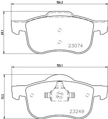 HELLA PAGID 8db355006851 -  Комплект тормозных колодок, дисковый тормоз